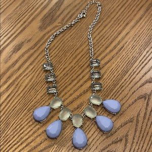Stylish Statement Necklace Green + Blue detail